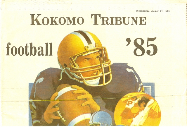 Kokomo Tribune HS football season review - cover page (special insert in paper - 8/21/85).
